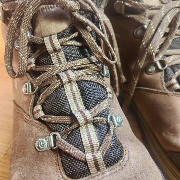 The North Face Hikers Mens 10.5 Waterproof Dark Brown Leather Mid Hiking Boots - Picture 3 of 14